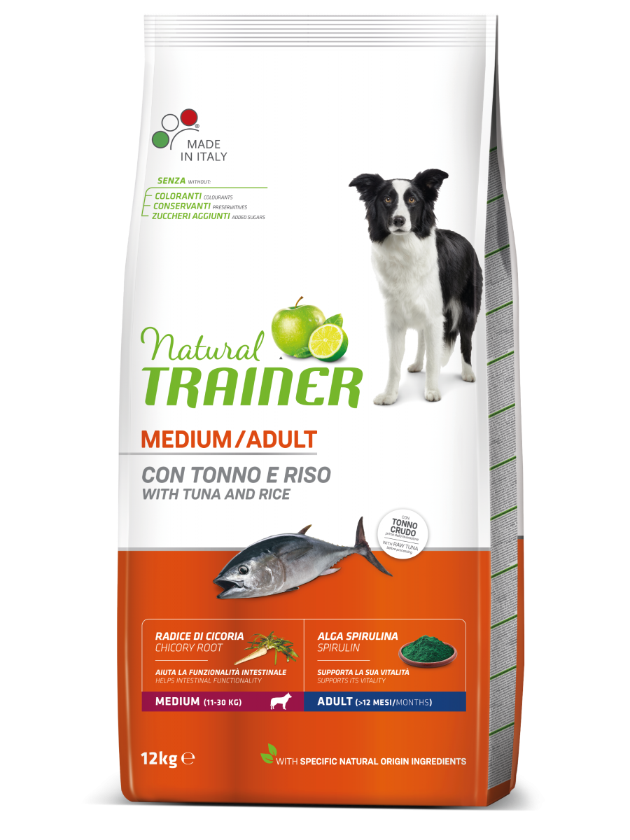Entrenador Natural Croquetas Atún / Arroz / Alga Espirulina Para Perros Medianos Bolsa 12kg-2