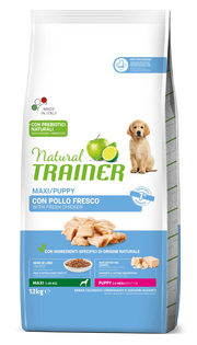 Natural Trainer Croquetas de Pollo para Cachorros Tamaño Grande Bolsa 12 Kg-0