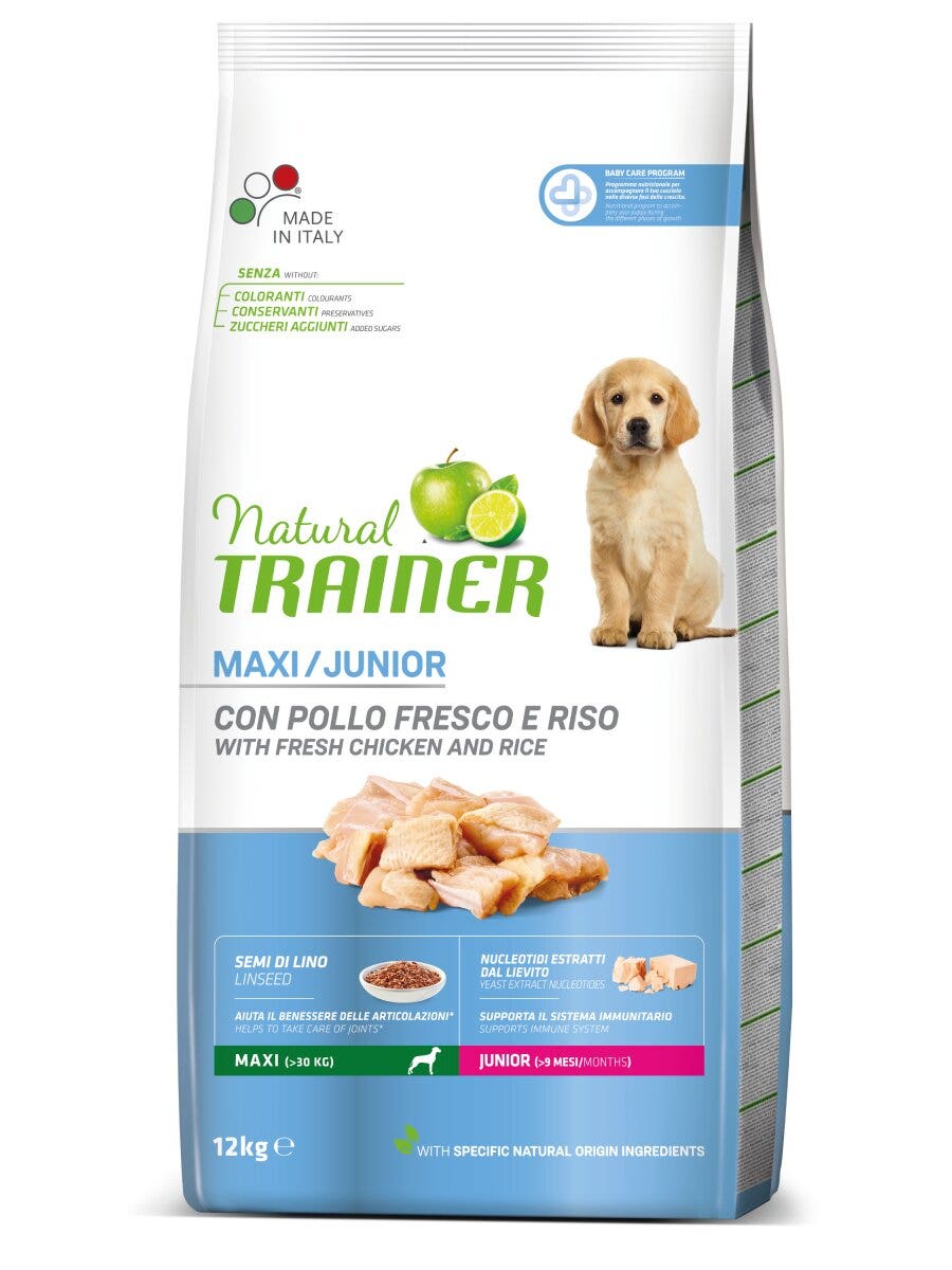 Natural Trainer Croquetas De Pollo Fresco Para Cachorros Razas Grandes <24 Meses Bolsa 12kg-3