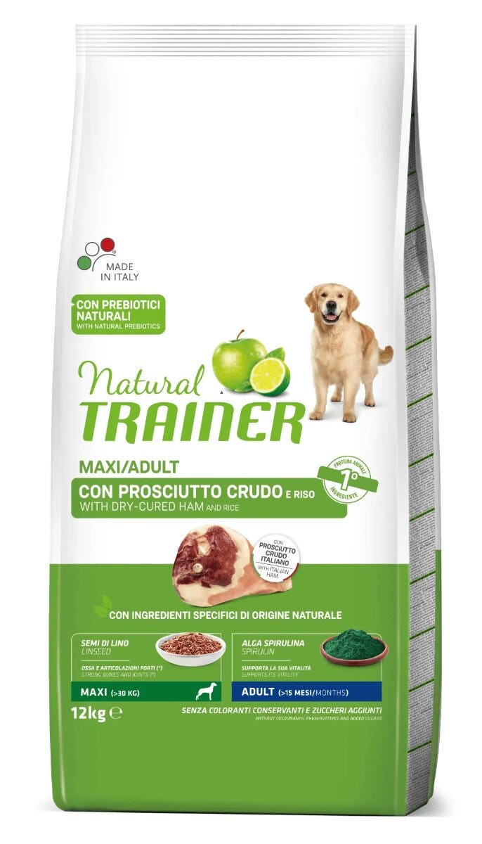 Natural Trainer Croquetas de Jamón Crudo para Perros Adultos de Gran Tamaño Bolsa 12 Kg-2