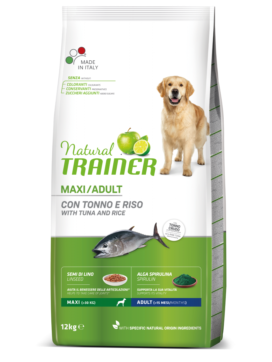 Entrenador Natural Croquetas Atún / Arroz / Algas Spirulina Para Perros Grandes Bolsa 12kg-2