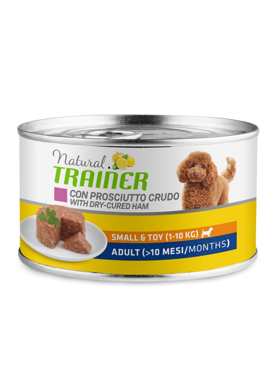 Entrenador natural comida húmeda jamón/arroz para perros adultos tamaño pequeño puede 150g-3