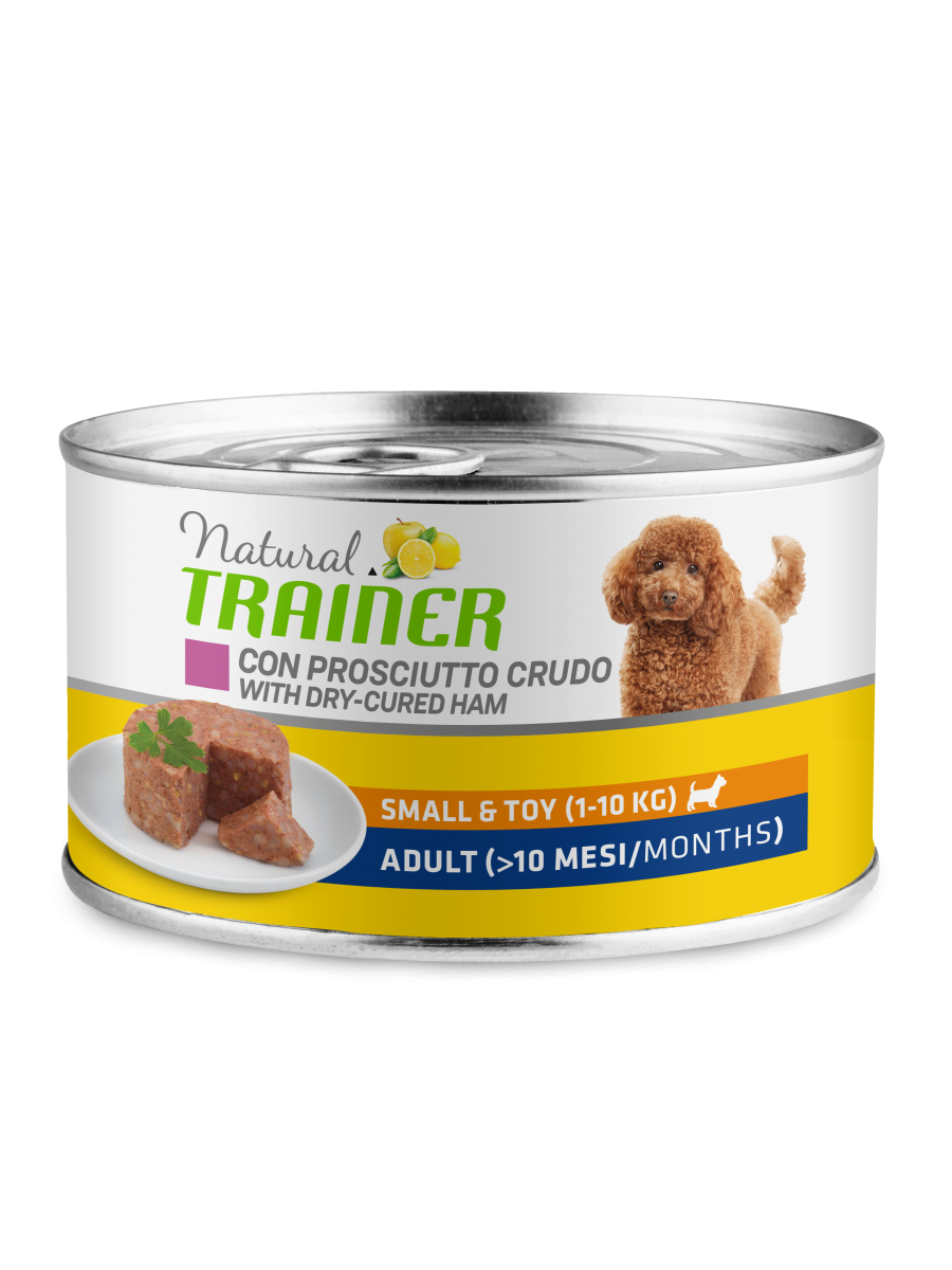 Entrenador natural comida húmeda jamón/arroz para perros adultos tamaño pequeño puede 150g-2