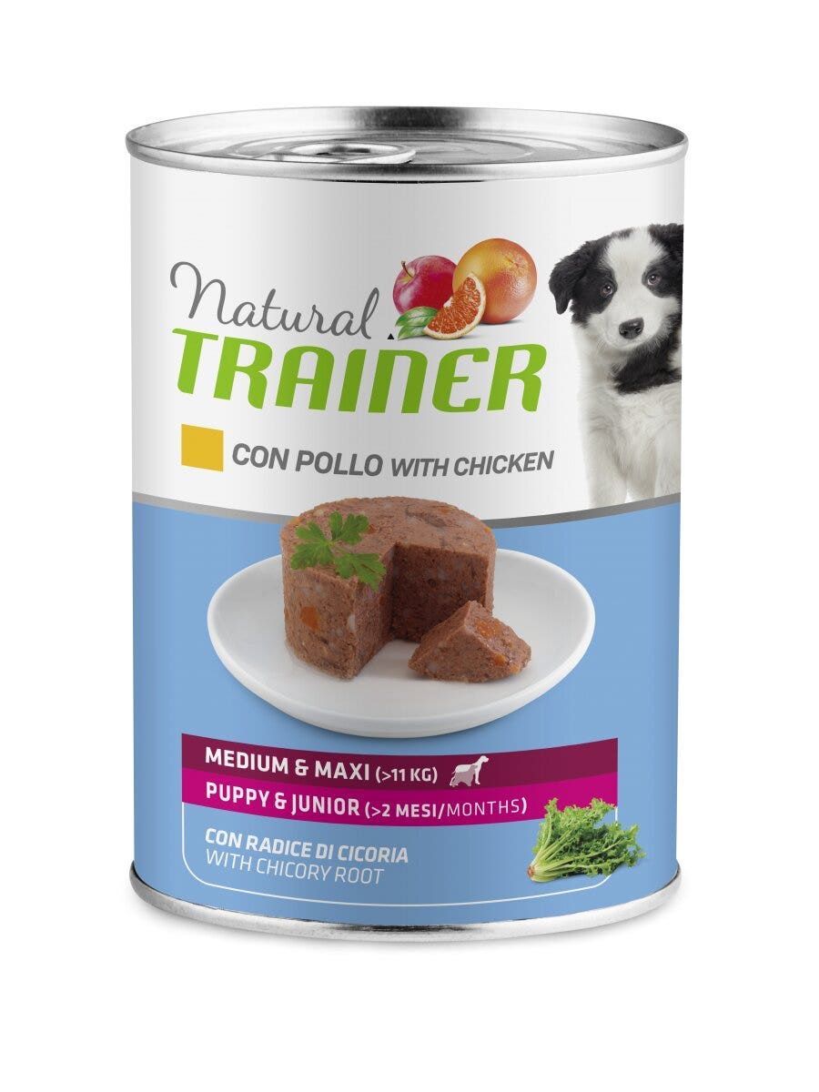 Natural Trainer Comida Húmeda Pollo Para Cachorros De Razas Medianas/Grandes Hasta 2 Meses Lata 400g-3