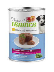 Natural Trainer Comida Húmeda Pollo Para Cachorros De Razas Medianas/Grandes Hasta 2 Meses Lata 400g-2