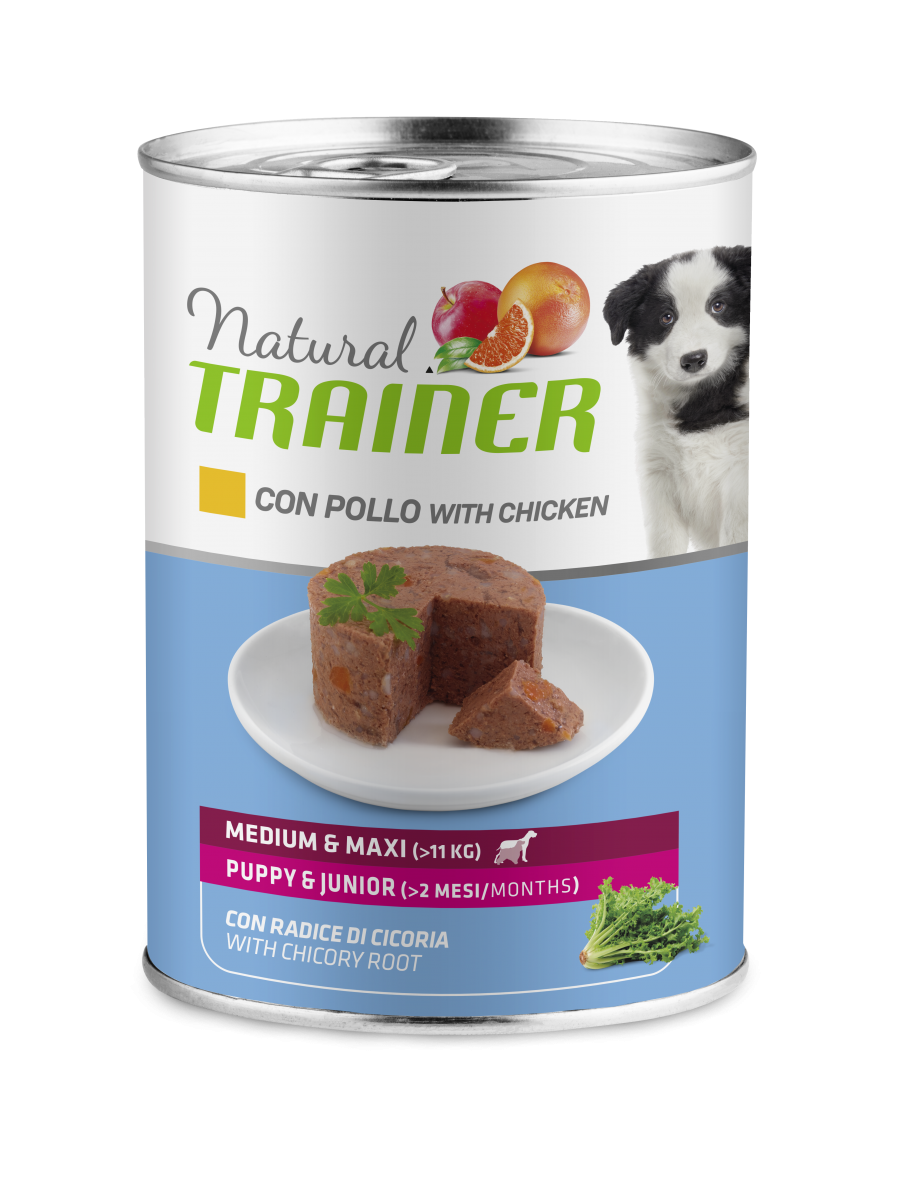 Natural Trainer Comida Húmeda Pollo Para Cachorros De Razas Medianas/Grandes Hasta 2 Meses Lata 400g-2