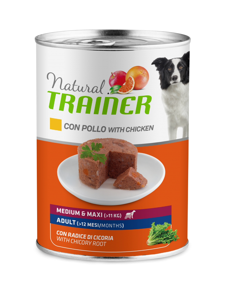 Entrenador Natural Croquetas De Pollo/Arroz Para Perros Adultos Lata Mediana/Grande 400g-3