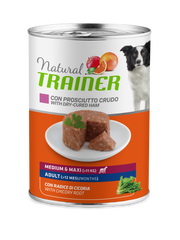 Jamón/arroz crudos del alimento húmedo del entrenador natural para perros adultos Lata de tamaño mediano/grande 400g-2