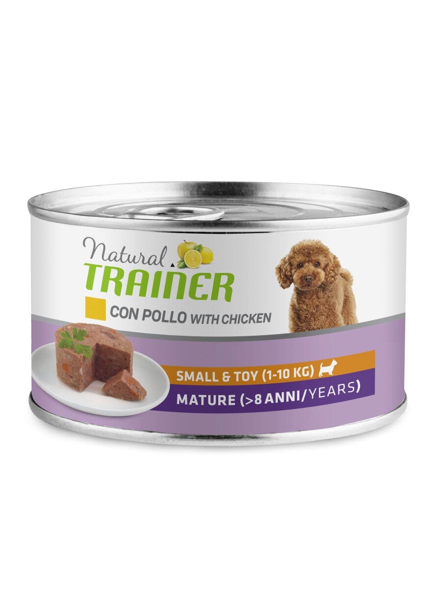 Natural Trainer Chicken Comida húmeda para perros adultos Lata de tamaño pequeño 150g-2