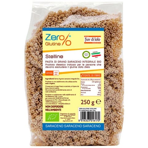 Zero% Gluten Stelline Integral Alforfón Sin Gluten Bio 250g-2