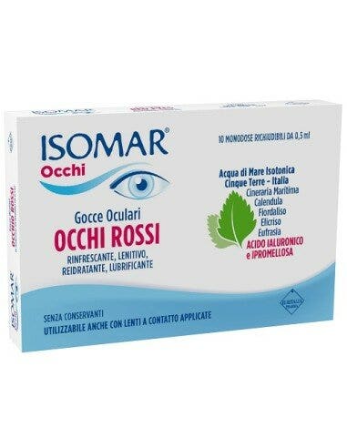 Isomar Ojos Rojos Gotas oftálmicas con ácido hialurónico al 0,20 % 10 viales