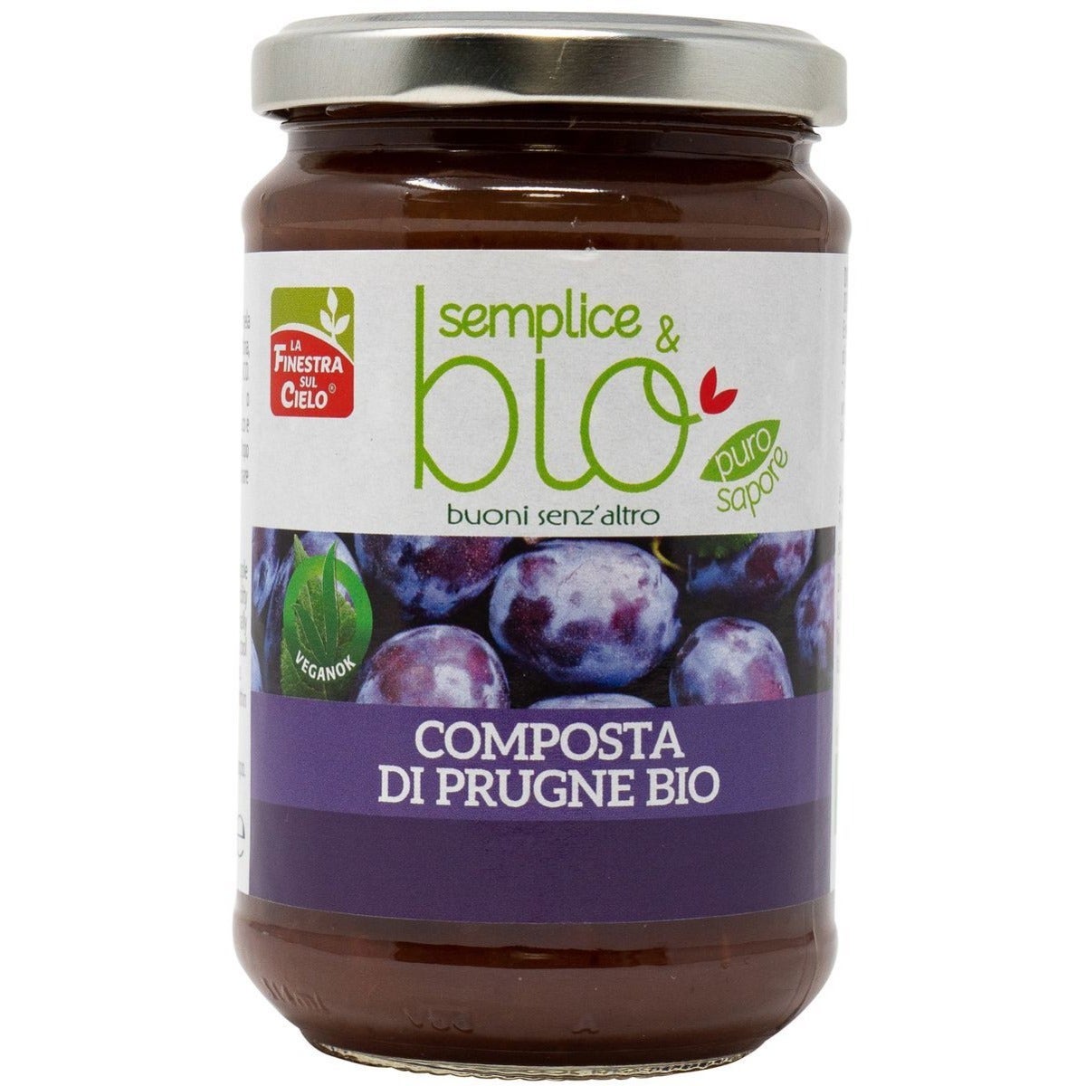 La ventana al cielo Compota De Ciruelas Ecológicas Con Pulpa De Manzana 320g-2