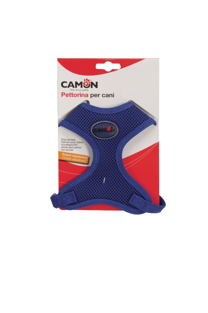 Arnés Camon De Malla Con Doble Ajuste Azul Claro Para Perros Talla XS-2