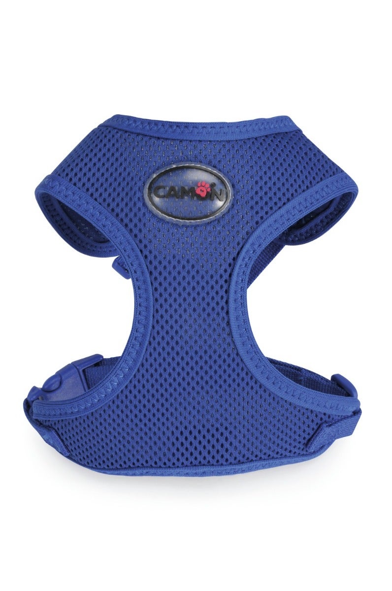Camon Arnés De Malla Con Doble Ajuste Azul Claro Para Perros Talla M-0