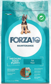 Forza 10 Pienso seco de pescado para cachorros y perras gestantes, saco de 12 kg