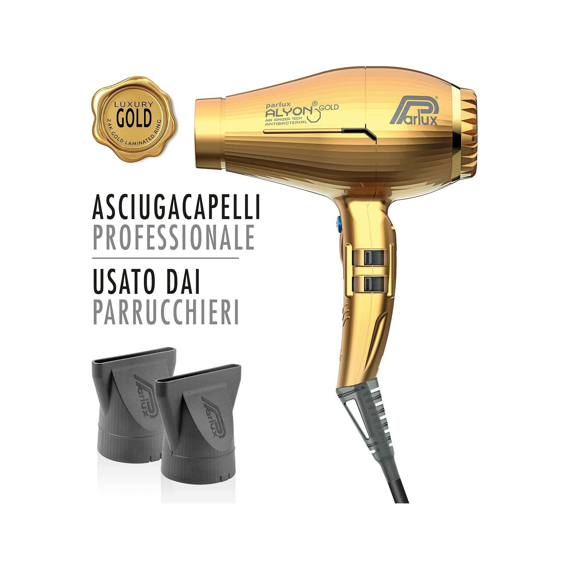 Parlux Asciugacapelli Professionale Alyon Gold Edition