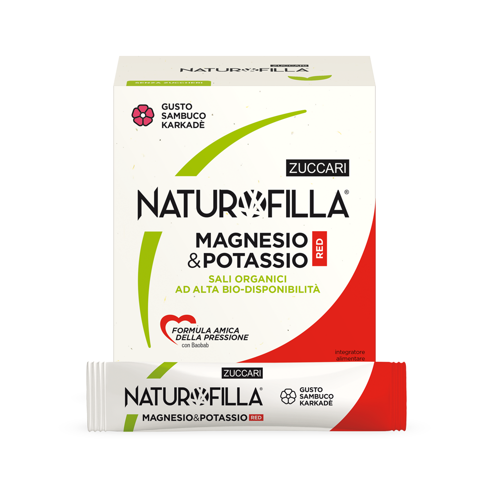 Naturofilla Magnesio y Potasio Red Sabor a Saúco y Karkadè 28 Barritas