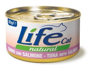 Life Pet Care Comida húmeda de atún y salmón para gatos adultos 85 g