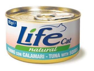 Life Pet Care Comida húmeda de atún y calamares para gatos adultos 85 g