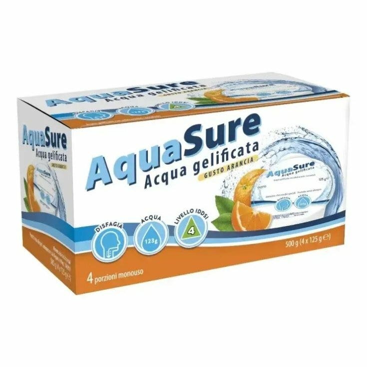 Aquasure Gel de baño de naranja edulcorado, multipack de 4 unidades de 125 g