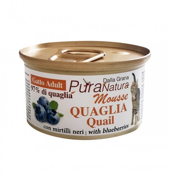 PuraNatura Quaglia Cibo Umido Gatti Adulti Scatoletta 85g