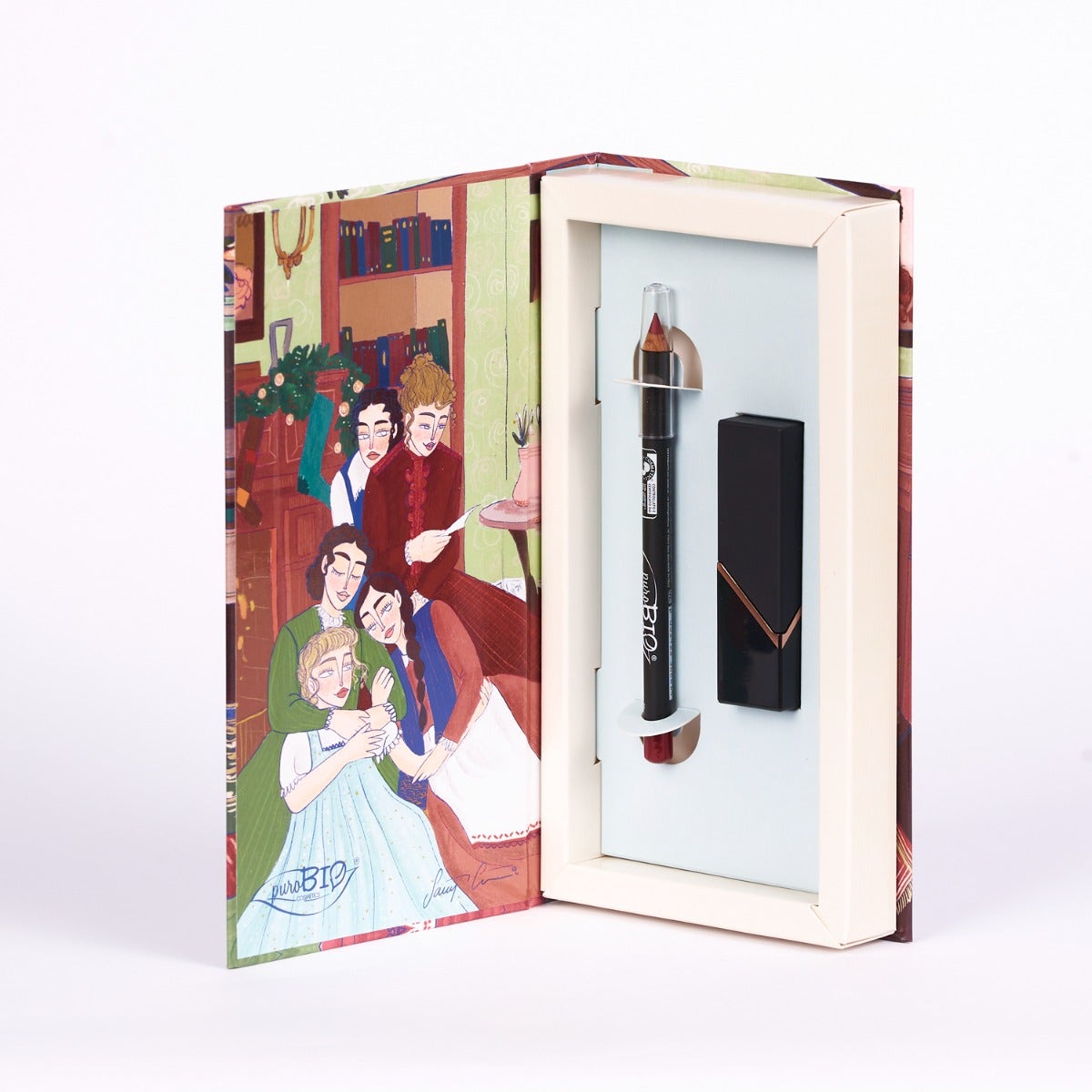 Purobio Kit Pequeño Mujer Pintalabios + Lápiz-1