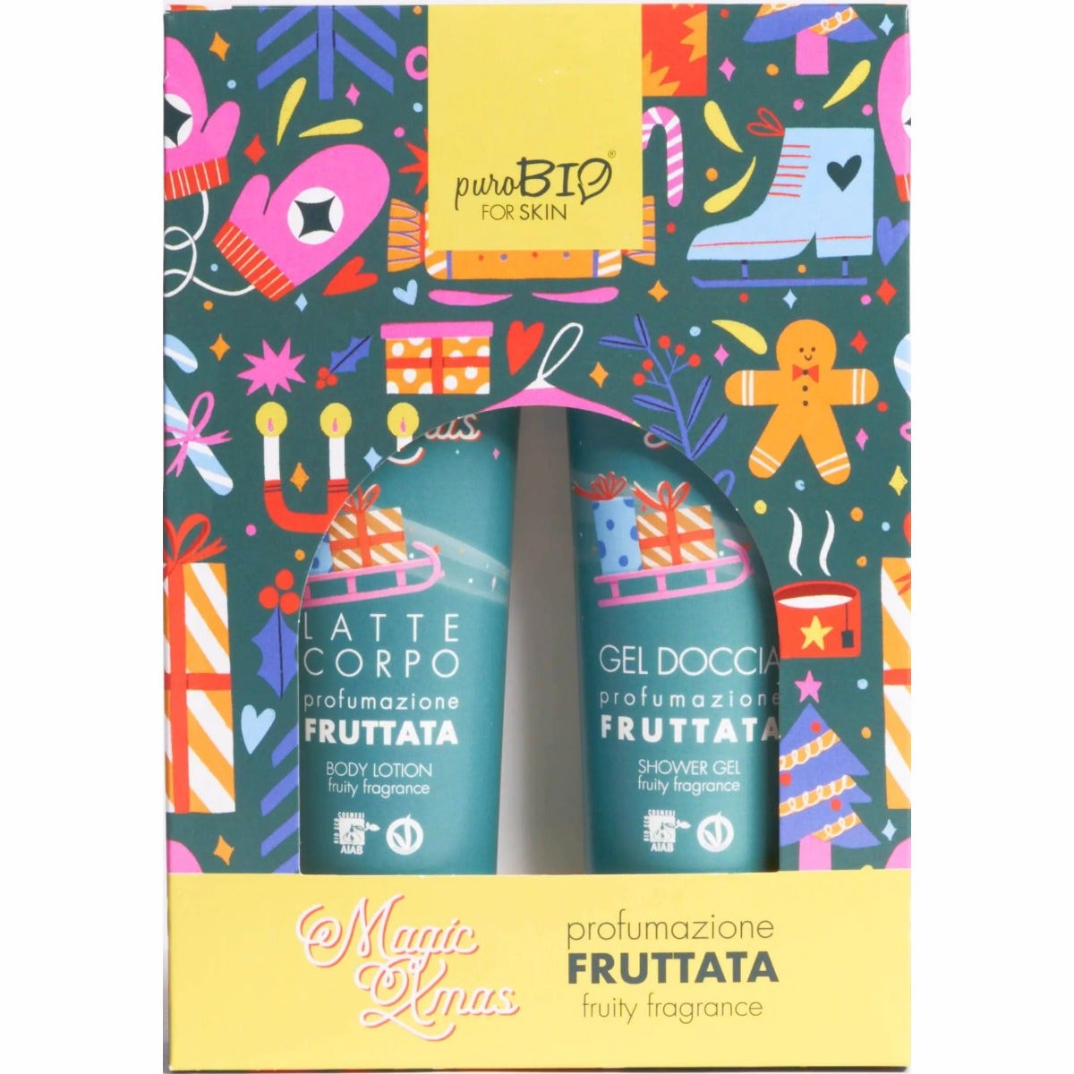 Purobio For Skin Kit Leche Corporal Fragancia Frutal 150ml + Gel De Ducha 150ml-1