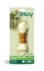 Oasy Snack para Perros Hueso Masticable con Pollo Talla L 67g-1