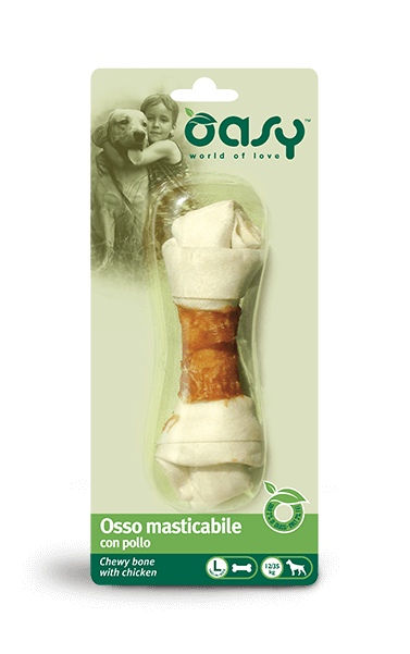 Oasy Snack para Perros Hueso Masticable con Pollo Talla L 67g-1