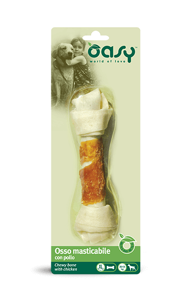 Oasy Snack para Perros Hueso Masticable con Pollo Talla XL 98g-1