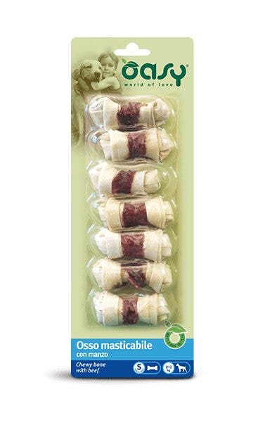 Oasy Snack para Perros Hueso Masticable con Carne de Vacuno Talla S 85g-2
