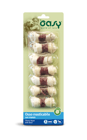 Oasy Snack para Perros Hueso Masticable con Carne de Vacuno Talla S 85g-1