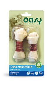 Oasy Snack para Perros Hueso Masticable con Carne de Vacuno Talla M 54g-1