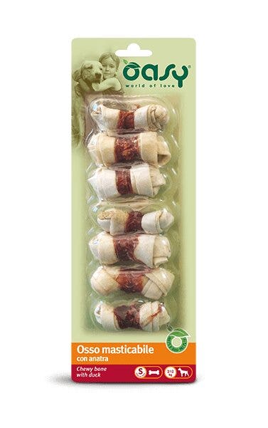 Oasy Snack para Perros Hueso Masticable con Pato Talla S 85g-2