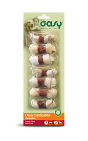 Oasy Snack para Perros Hueso Masticable con Pato Talla S 85g-1