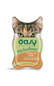 Oasy Wet Cat Paté Fino con Pollo Comida Húmeda para Gatos Adultos 85g-1