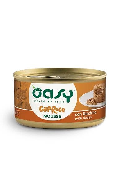 Oasy Mousse Wet Cat Con Pavo Para Gatos Adultos Lata 85g-1