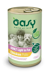 Oasy Wet Dog Lifestage Paté de Pollo Comida Húmeda para Perros Adultos con Sobrepeso Lata 400g-1