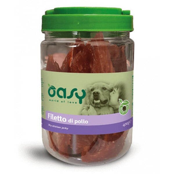Oasy Snack para Perros Filetes De Pollo Seco 400g-2