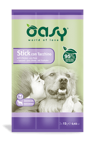 Oasy Snack per Cani Stick con Tacchino 3x12g