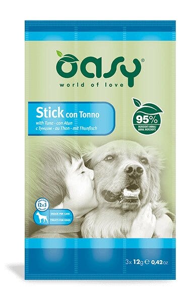 Oasy Snack per Cani Stick con Tonno 3x12g