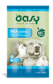 Oasy Snack per Cani Stick con Tonno 3x12g
