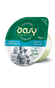 Oasy Wet Cat More Love Atún con Canestrello Comida húmeda para gatos adultos 70 g