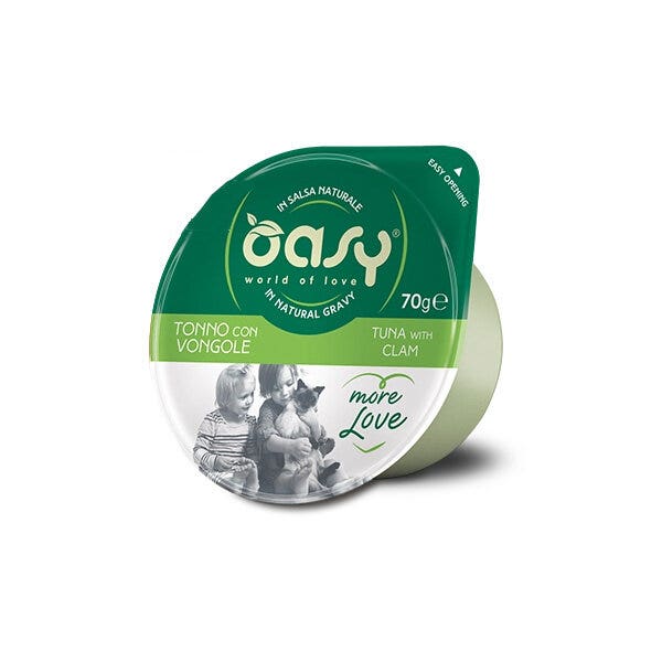 Oasy More Love Gato Atún con almejas en salsa natural 70 g