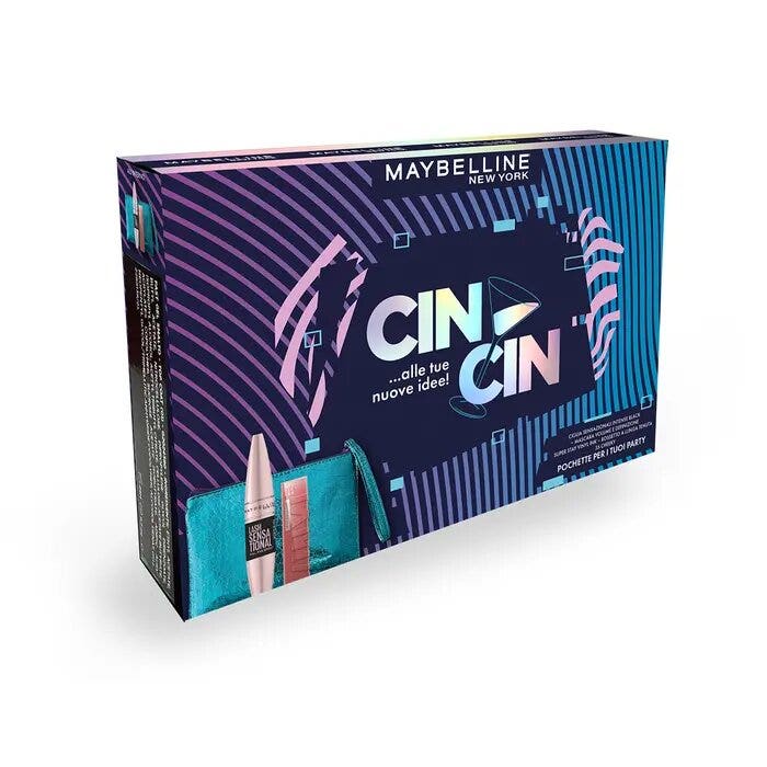 Maybelline New York Coffret Occhi Ciglia Sensazionali Intense Black + Vinyl Ink 35