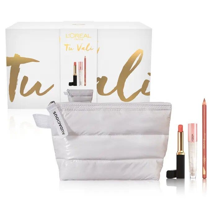 L'Oréal Paris Self Confidence Box: pintalabios + brillo voluminizador + lápiz de labios + suave plumero de belleza