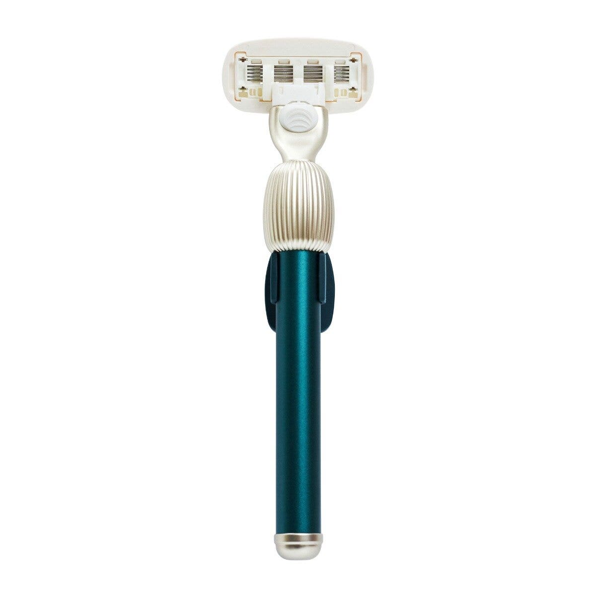 Fler The Razor Starter Set Rasoio + Supporto + 2 Testine Colore Pine