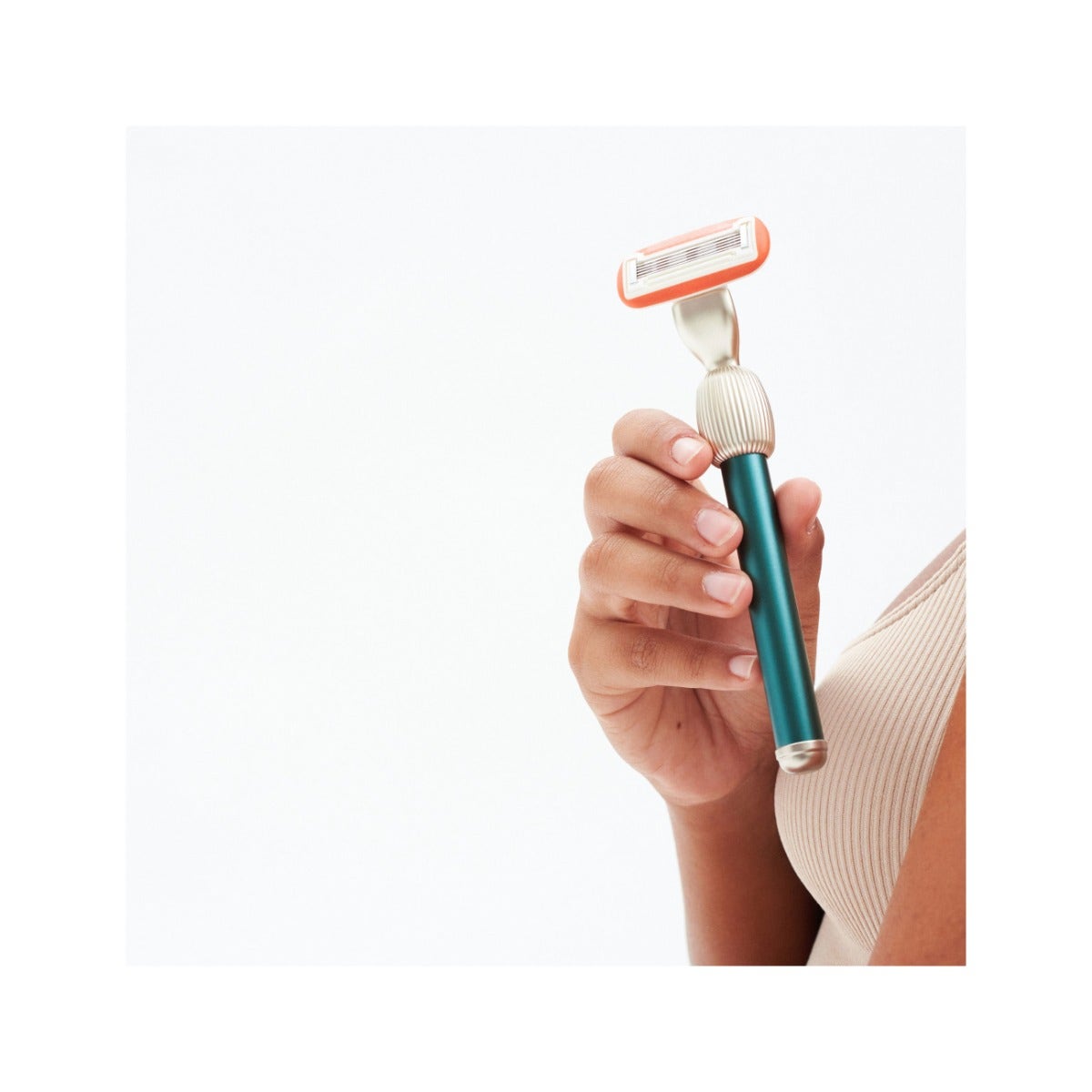 Fler The Razor Starter Set Rasoio + Supporto + 2 Testine Colore Pine