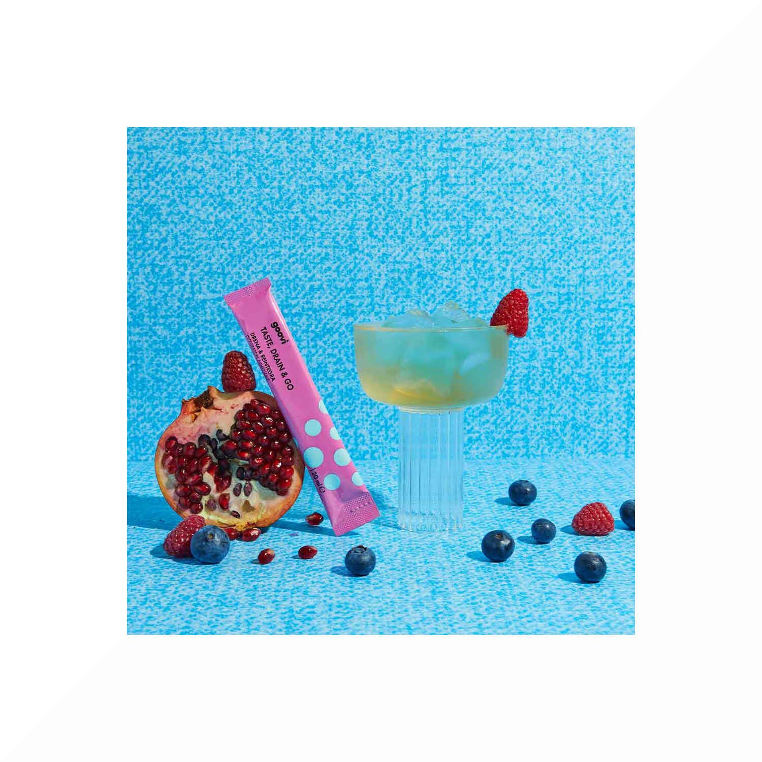 Goovi Taste Drain & Go Drenante Melograno e Frutti Di Bosco 24 Stick