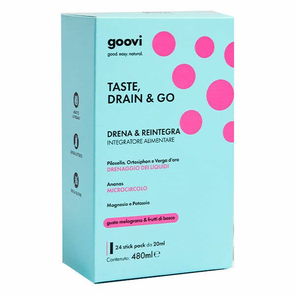 Goovi Taste Drain & Go Drenante Melograno e Frutti Di Bosco 24 Stick